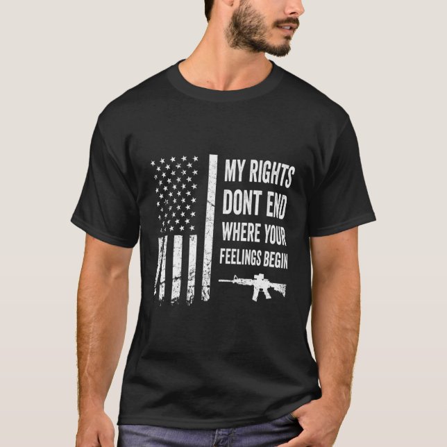 T-shirt Mes Droits Ne S'Arrêtent Pas Là Où Vos Sentiments  (Devant)