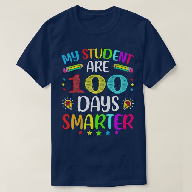T-shirt Mes élèves sont 00 Jours plus intelligents 00e Jou (Design devant)