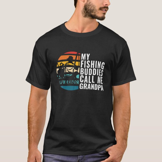 T-shirt Mes Épouses De Pêcheurs M'Appelent Grand-Père Pêch (Devant)