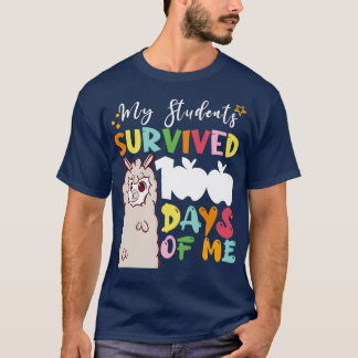 T-shirt Mes Étudiants Ont Survécu 100 Jours De Moi Étudian