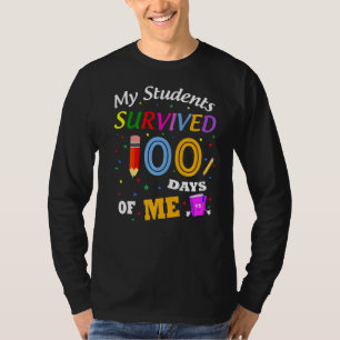 T-shirt Mes Étudiants Ont Survécu 100 Jours De Moi Heureux