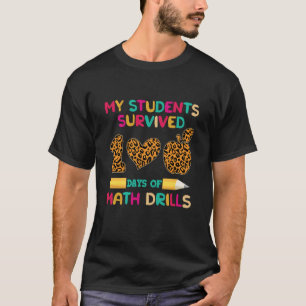 T-shirt Mes étudiants ont survécu à 100 jours de exercices