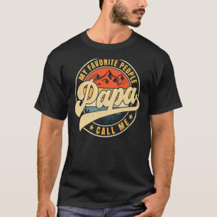 T-shirt Mes Favoris Appelent Moi Papa Retro Vintage Fath