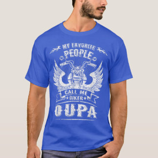 T-shirt Mes Gens Favoris M'Appelent Biker Oupa Grand-pa Mo