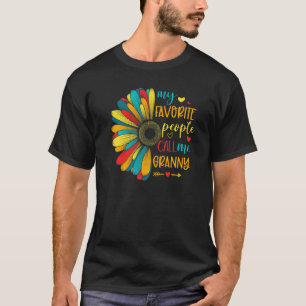 T-shirt Mes Gens Favoris M'Appelent Granny Daisy Flower Gr