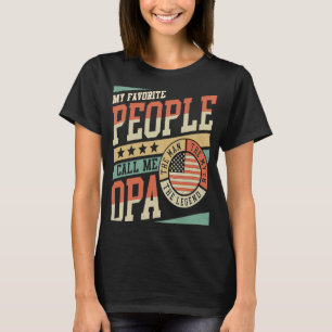 T-shirt Mes Gens Favoris M'Appelent Opa Men Vintage Grand-