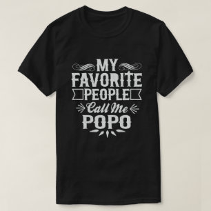 T-shirt Mes Gens Favoris M'Appelent Popo Funny Grand-Père