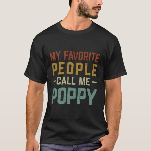 T-shirt Mes Gens Favoris M'Appelent Poppy (Devant)