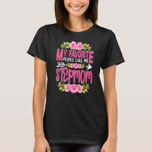 T-shirt Mes Gens Favoris M'Appelent StepMom Flowers Mother