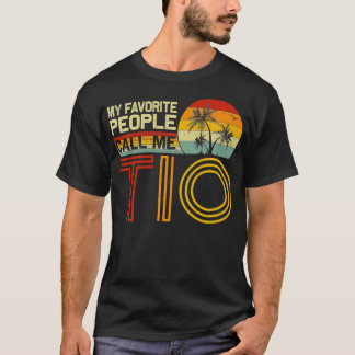 T-shirt Mes Gens Favoris M'Appelent Tio Vintage Retro Funn