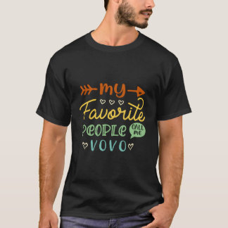 T-shirt Mes Gens Favoris M'Appelent Vovo mignon Grand-Père