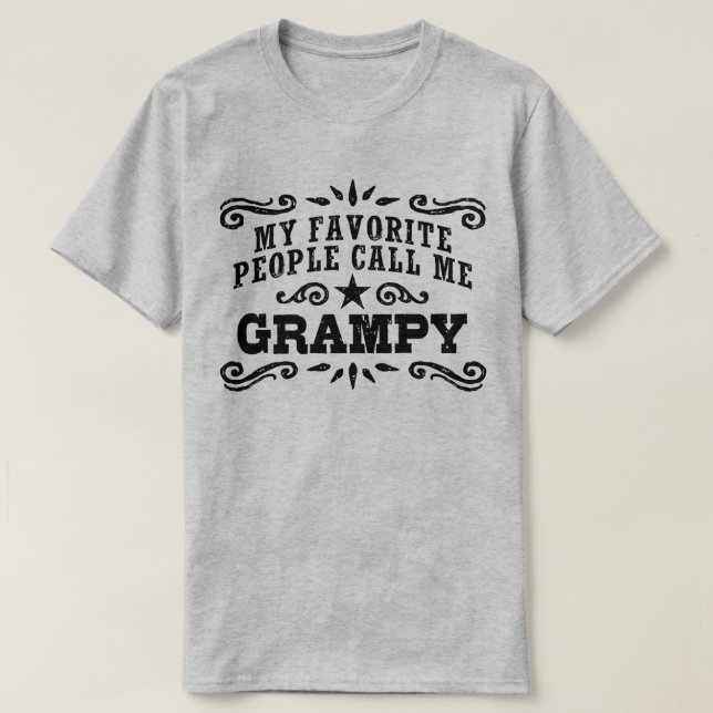 T-shirt Mes Gens Préférés M'Appelent Grampy (Design devant)