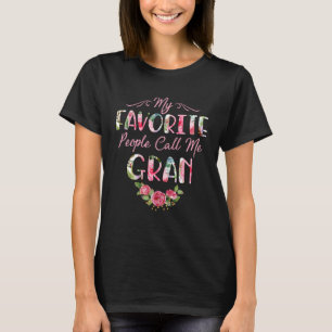 T-shirt Mes Gens Préférés M'Appelent Gran Flower Moth Flor