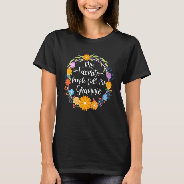 T-shirt Mes Gens Préférés M'Appelent Journée Grannie Mères (Devant)