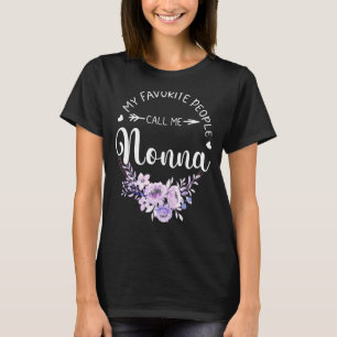 T-shirt Mes Gens Préférés M'Appelent Nonna Women Floral Gr