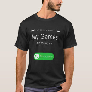 T-shirt Mes Jeux M'Appelent Amusant Adulte Enfants Gamer Q