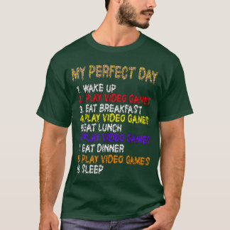 T-shirt Mes jeux vidéo de jour parfaits Drôle de joueurs g