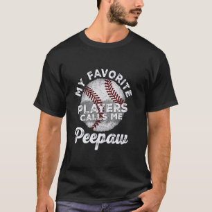 T-shirt Mes joueurs de baseball préférés m'appellent Peepa