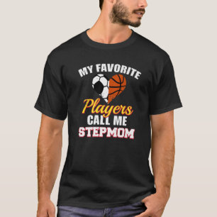 T-shirt Mes joueurs préférés de basket-ball de football m'