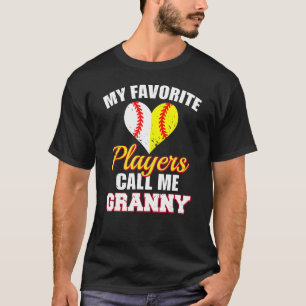 T-shirt Mes Joueurs Préférés M'Appelent Granny Baseball So