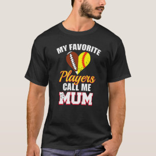 T-shirt Mes Joueurs préférés M'Appelent Mum Rugby Football