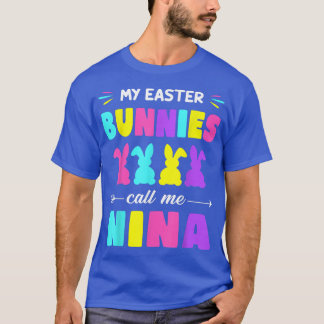 T-shirt Mes Lapins De Pâques M'Appelent Nina Pâques Jour C