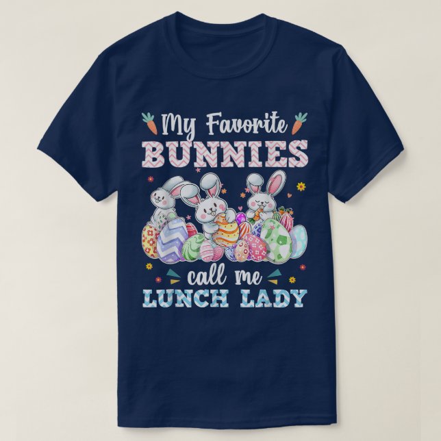 T-shirt Mes lapins Favoris M'Appelent Déjeuner Lady Mignon (Design devant)