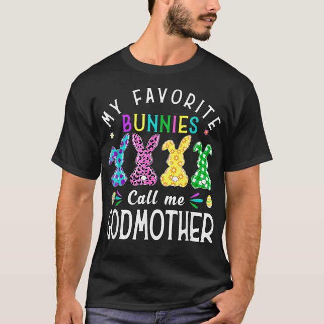 T-shirt Mes lapins Favoris M'Appelent Godmère Bunny Egg L (Devant)