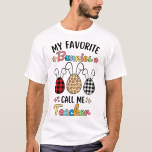 T-shirt Mes lapins préférés m'appellent professeur Léopard