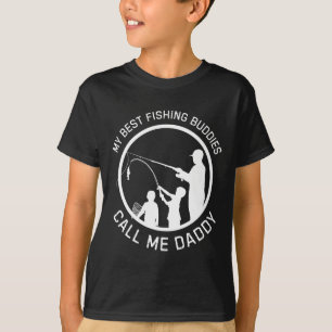 T-shirt Mes meilleurs potes de pêche m'appellent papa Fête