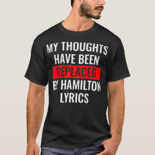 T-shirt Mes pensées ont été remplacées par des paroles de 