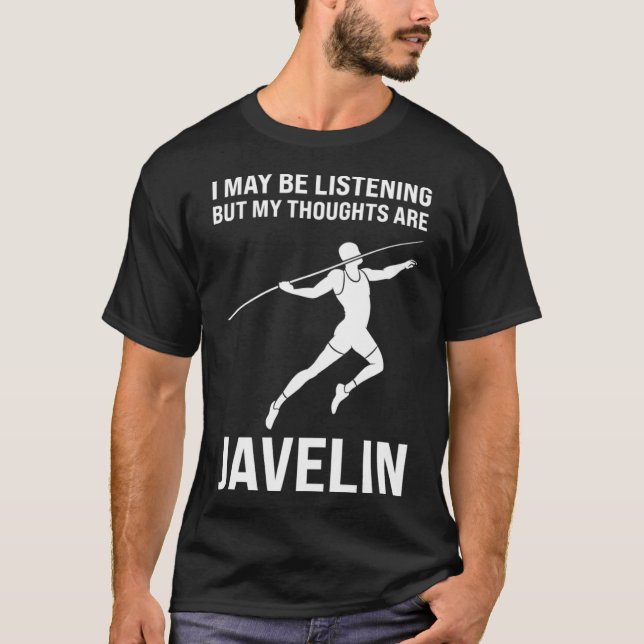 T-shirt Mes pensées sont Javelin Javelin (Devant)