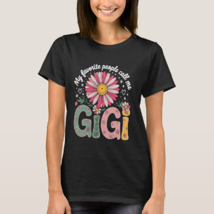 T-shirt Mes personnes préférées m'appellent Gigi Maman Fle