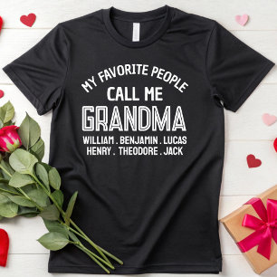 T-shirt Mes personnes préférées m'appellent grand-mère pou