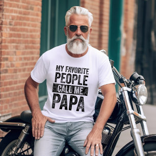 T-shirt Mes personnes préférées m'appellent Papa Drôle d