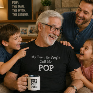 T-shirt Mes personnes préférées m'appellent Pop Cadeau drô