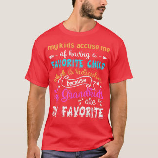 T-shirt Mes Petits-Enfants Sont Mon Cadeau Préféré Pour Gr