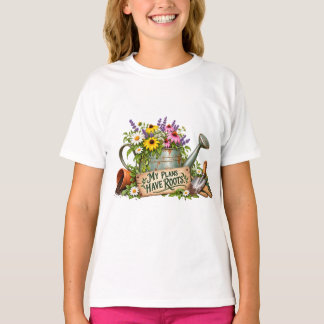T-shirt Mes plans ont des racines – Floral de jardinage vi