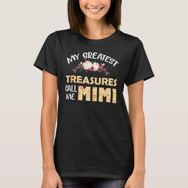 T-shirt Mes Plus Grands Trésors M'Appelent Mimi Mignonne G (Devant)