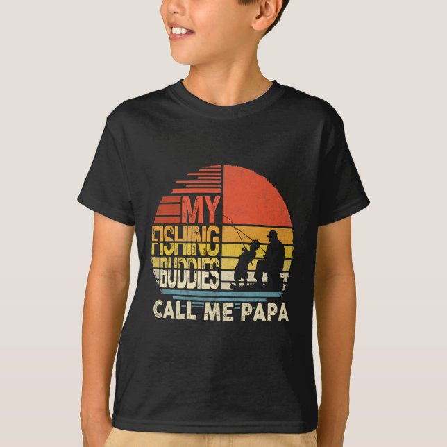 T-shirt Mes potes de pêche m'appellent Papa Shirt Fête des (Devant)
