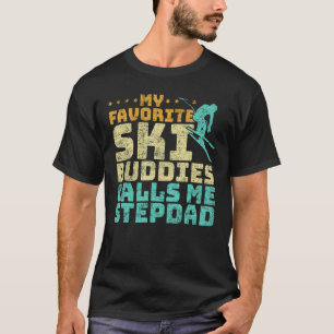 T-shirt Mes potes de ski préférés m'appellent beau-papa Sk