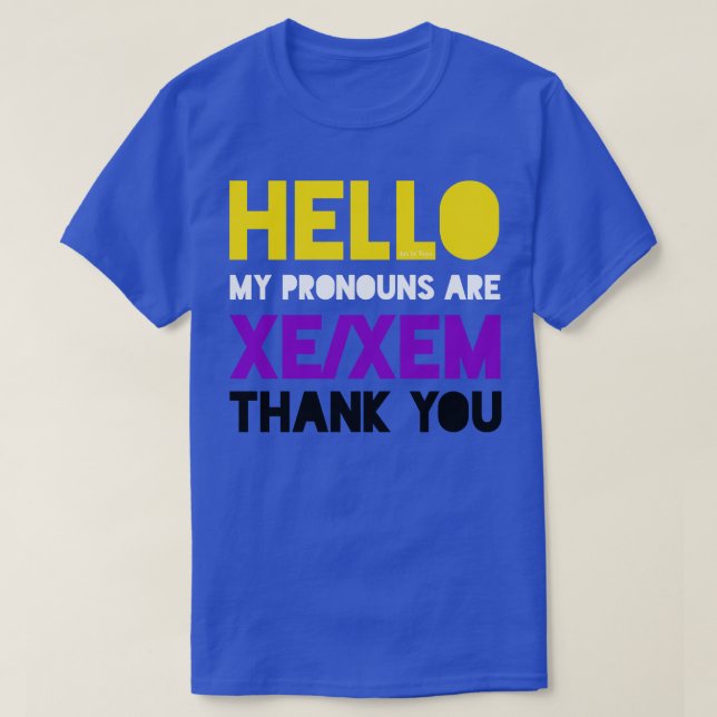 T-shirt Mes pronoms sont xexem (Design devant)