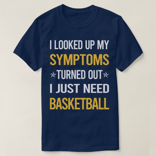 T-shirt Mes symptômes Basketball (Design devant)