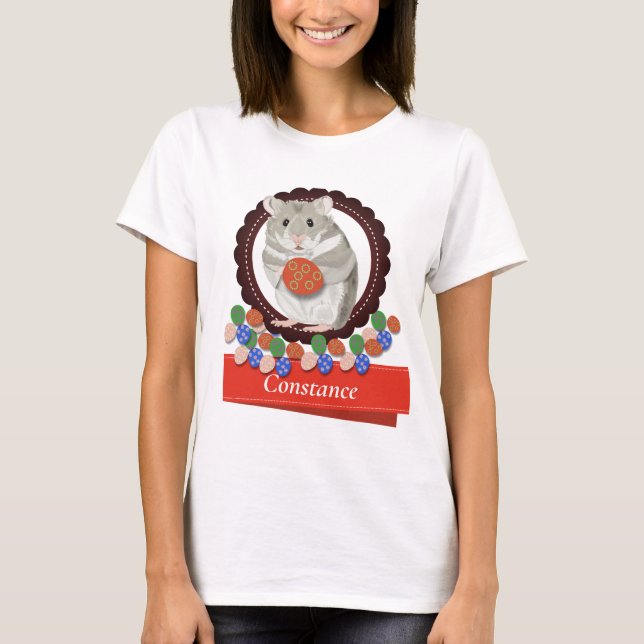 T-shirt Mesdames Hamster Pâques (Devant)