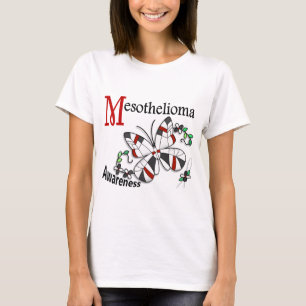 T-shirt Mèsothéliome du papillon 2 en verre souillé