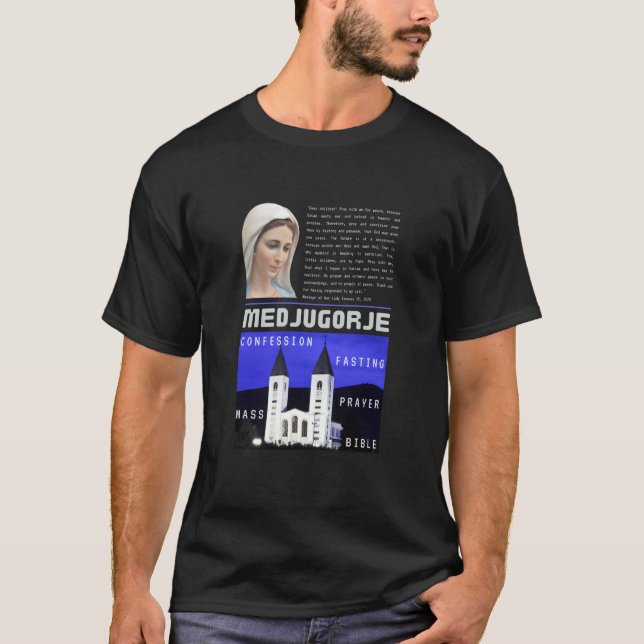T-shirt Message 25 janvier 2023 Messe de prière Con (Devant)