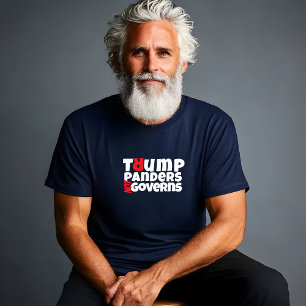 T-shirt Message anti-Trump blanc rouge