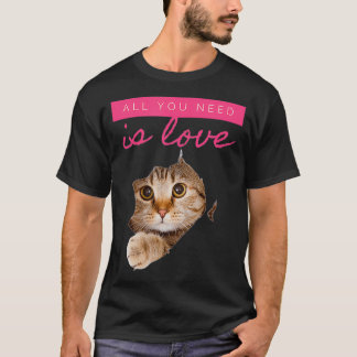 T-shirt Message d'amour Cute caché Kitten