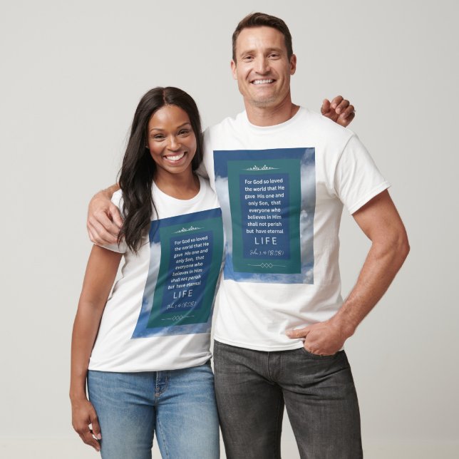 T-shirt Message d'amour - John 3-16 - Manche courte blanc (Unisexe)