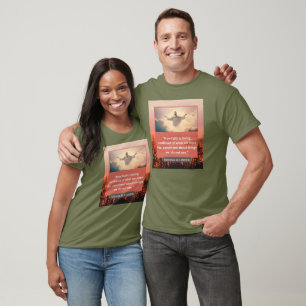 T-shirt Message de foi - Hébreux 11-1 Court Slv Army Green